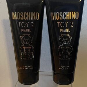 Moschino Toy 2 Pearl Black and Gold Set of two